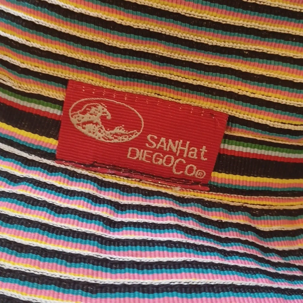 San Diego Hat Company Stylish Multi-Colored Striped Wide Brim Sun Hat - Picture 2 of 5